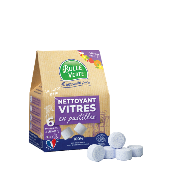 Bulle Verte -- Nettoyant vitres en pastille à diluer - 6 pastilles